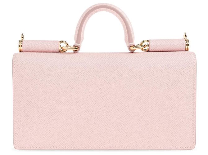 Clutch Dolce & Gabbana in pelle saffiano rosa - vista 2