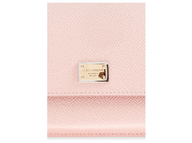 Clutch Dolce & Gabbana in pelle saffiano rosa - vista 5
