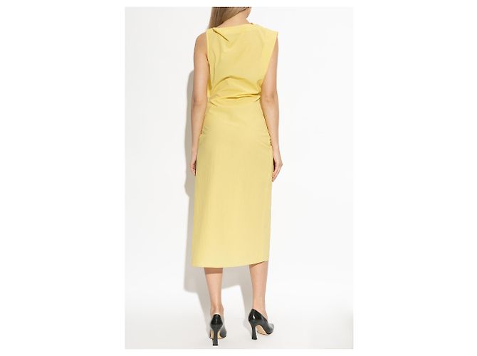 Vestido midi sem mangas amarelo de algodão Jacquemus - vista 2