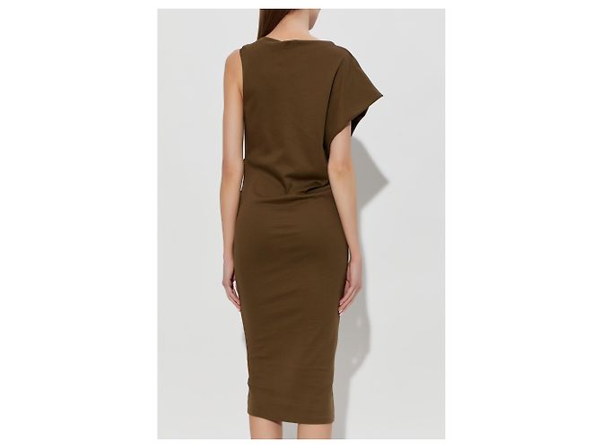 Vestido Drap Jacquemus castanho algodão - vista 3