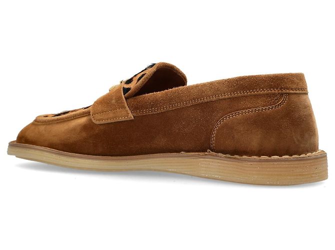 Dolce & Gabbana Brown Suede Leopard Loafers - view 4