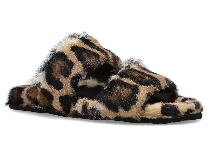 Dolce & Gabbana Leo ciabatte stampa leopardata pelle marrone - vista 3