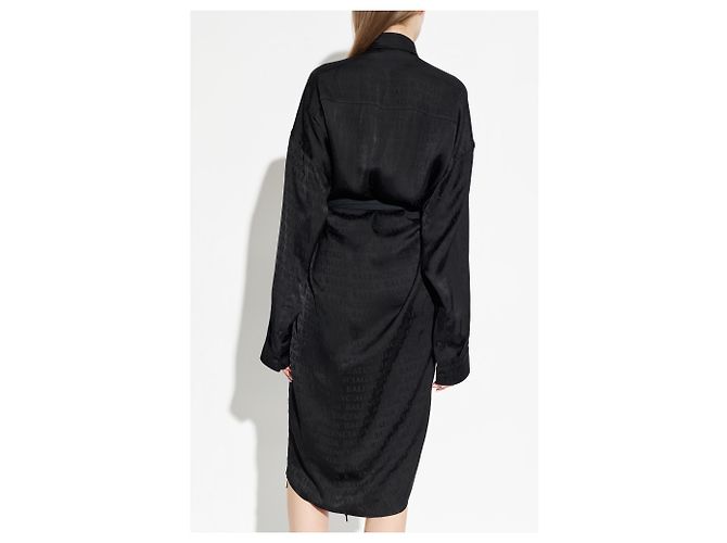 Everyday Balenciaga Monogramm-Kleid aus Viskose Schwarz - Ansicht 3