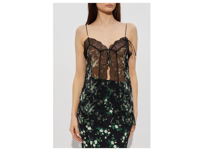 Dolce & Gabbana Top de seda con motivo floral - vista 2