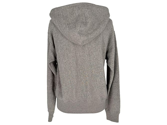 Polo Ralph Lauren Kapuzenpullover mit durchgehendem Reißverschluss aus grauer Baumwolle - Ansicht 12