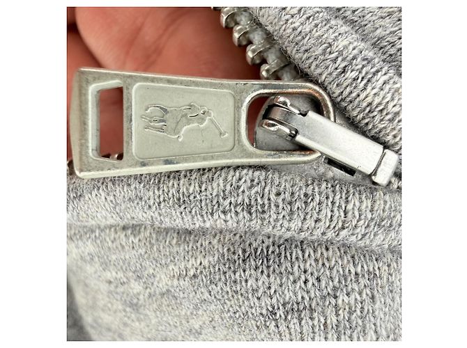 Polo Ralph Lauren Kapuzenpullover mit durchgehendem Reißverschluss aus grauer Baumwolle - Ansicht 6
