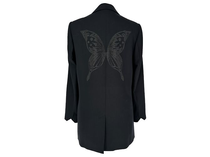 Zadig & Voltaire Single-breasted Blazer in Black Acetate - view 3