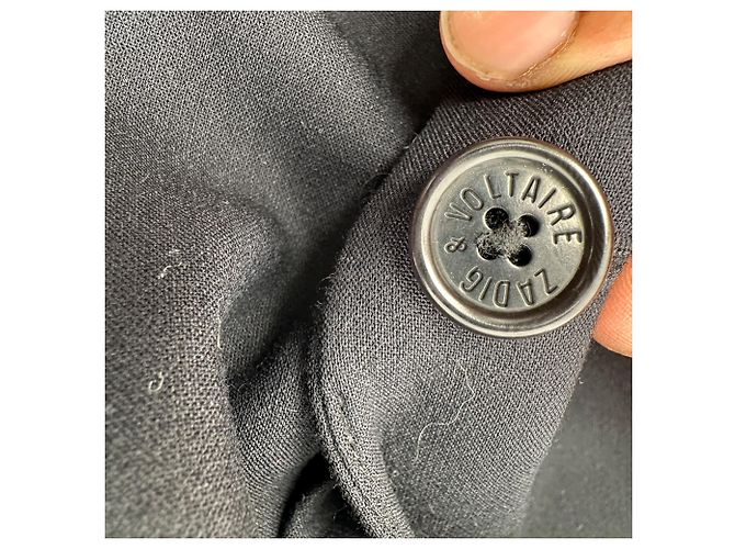 Zadig & Voltaire Single-breasted Blazer in Black Acetate - view 6