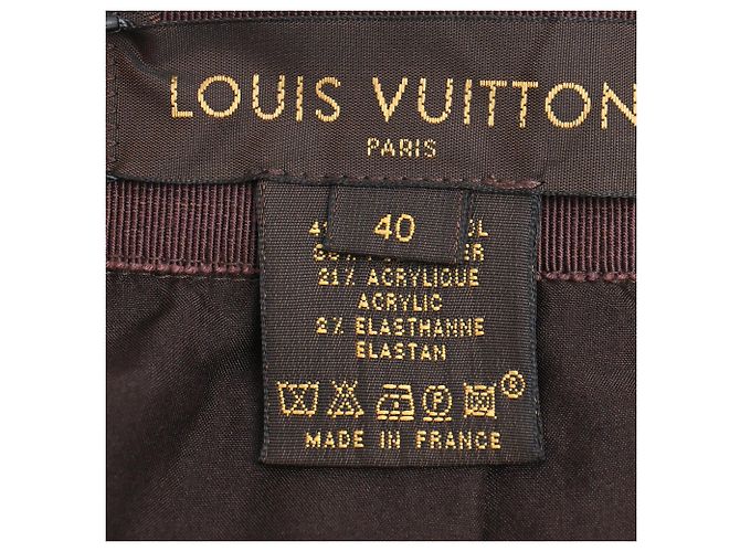 Minifalda Louis Vuitton en lana marrón - vista 4