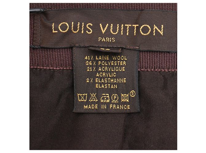 Minifalda Louis Vuitton en lana marrón - vista 5