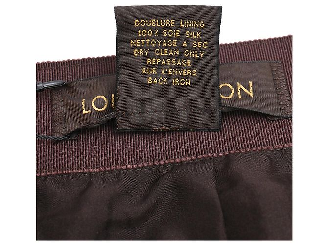 Minifalda Louis Vuitton en lana marrón - vista 6