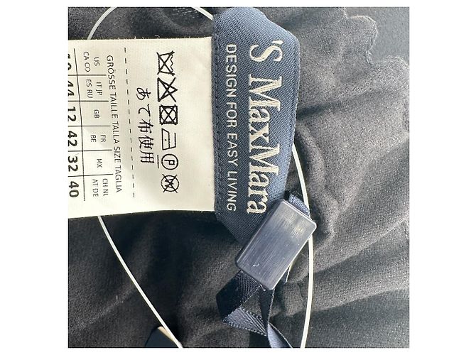 Calças S' Max Mara String em lã preta - vista 3