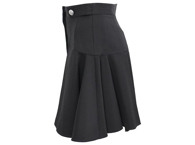 Pantaloncini a campana Alexander Mcqueen in lana nera - vista 2