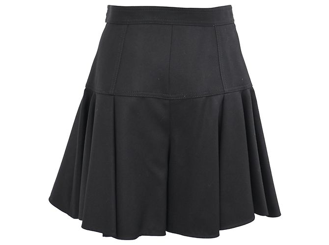 Pantaloncini a campana Alexander Mcqueen in lana nera - vista 3