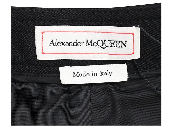 Pantaloncini a campana Alexander Mcqueen in lana nera - vista 4