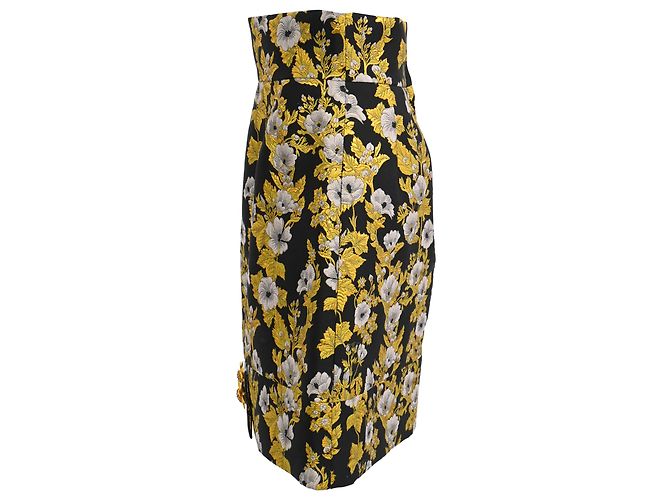 Dolce & Gabbana Floral-Jacquard Mini Skirt in Multicolor Polyester - view 2