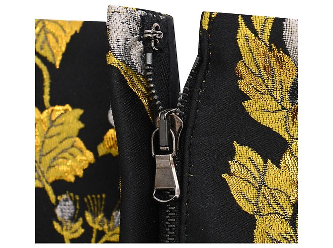 Dolce & Gabbana Floral-Jacquard Mini Skirt in Multicolor Polyester - view 7