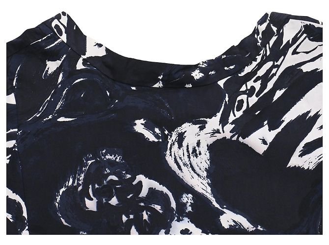 Marni Kleid mit abstraktem Print aus schwarzer Baumwolle - Ansicht 4