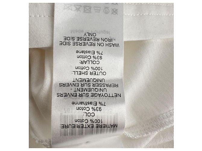 T-shirt Chloé a maniche corte con girocollo a volant in cotone bianco avorio - vista 10