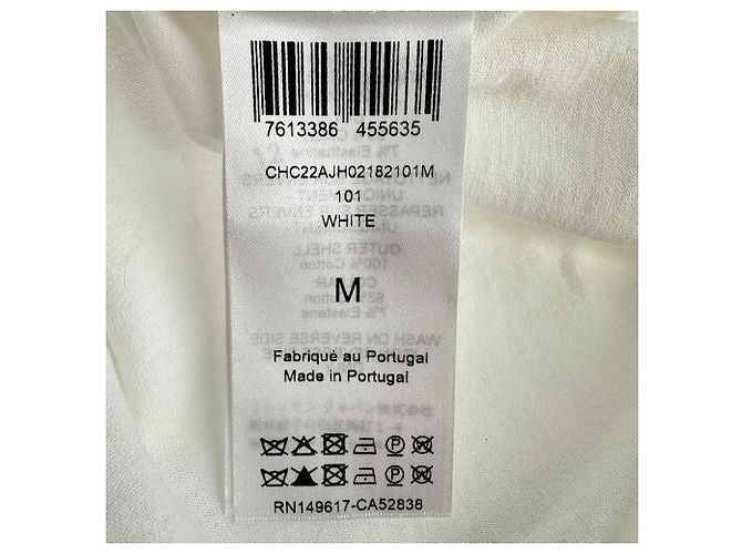 T-shirt Chloé a maniche corte con girocollo a volant in cotone bianco avorio - vista 9