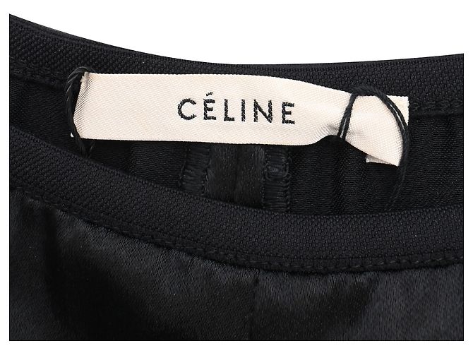Céline Celine Fließender Midirock aus schwarzem Acetat - Ansicht 4