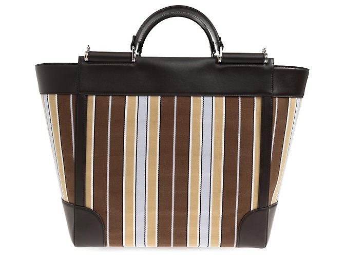 Dolce & Gabbana Bolsa de jacquard com padrão listrado - vista 2