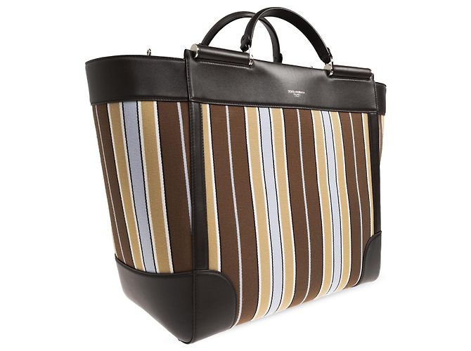 Dolce & Gabbana Bolsa de jacquard com padrão listrado - vista 3