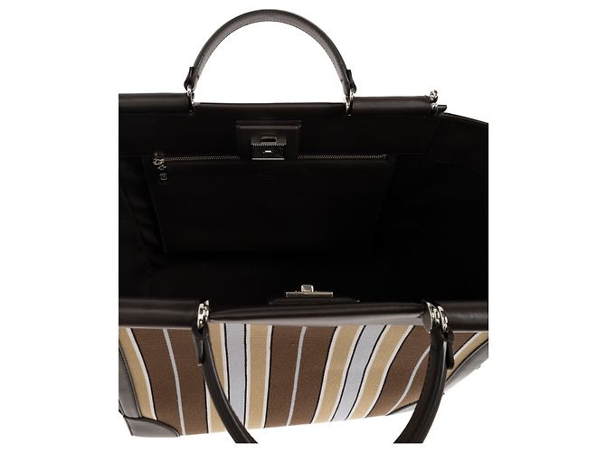 Dolce & Gabbana Bolsa de jacquard com padrão listrado - vista 4