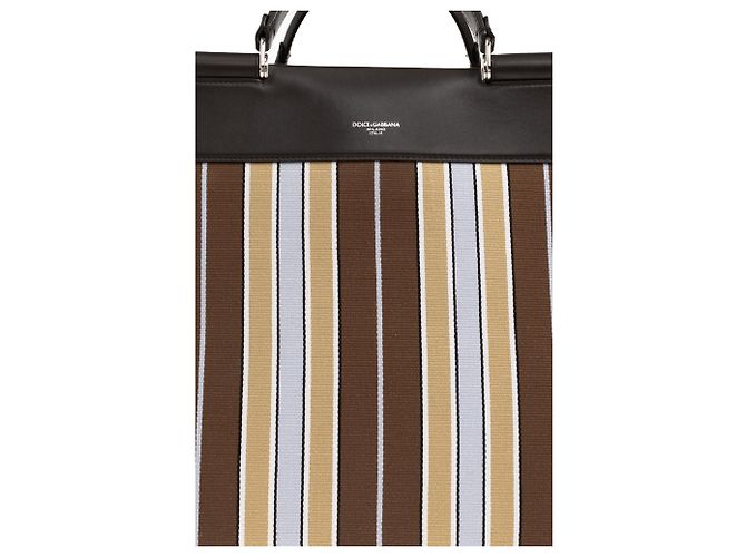 Dolce & Gabbana Bolsa de jacquard com padrão listrado - vista 5