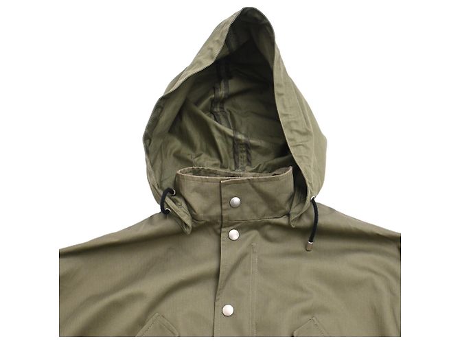 Abrigo capa militar largo con capucha Christian Dior en algodón verde oliva - vista 4