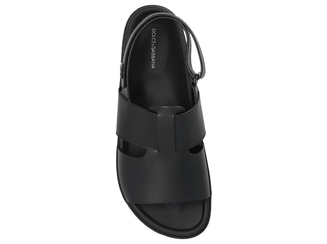 Sandali in pelle nera da uomo Dolce & Gabbana - vista 5
