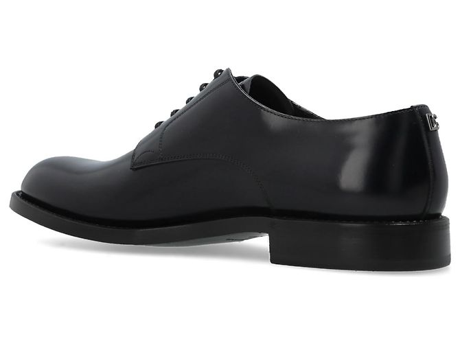 Scarpe Derby in pelle nera Dolce & Gabbana - vista 4