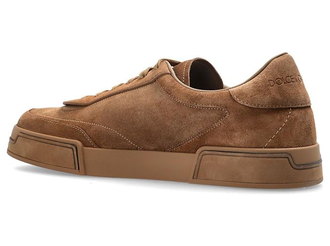 Baskets en daim marron Dolce & Gabbana - vue 4