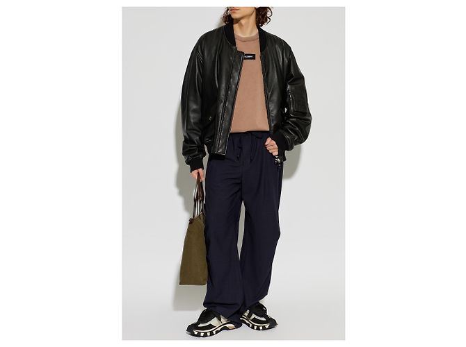 Dolce & Gabbana blue wool wide leg trousers - view 2