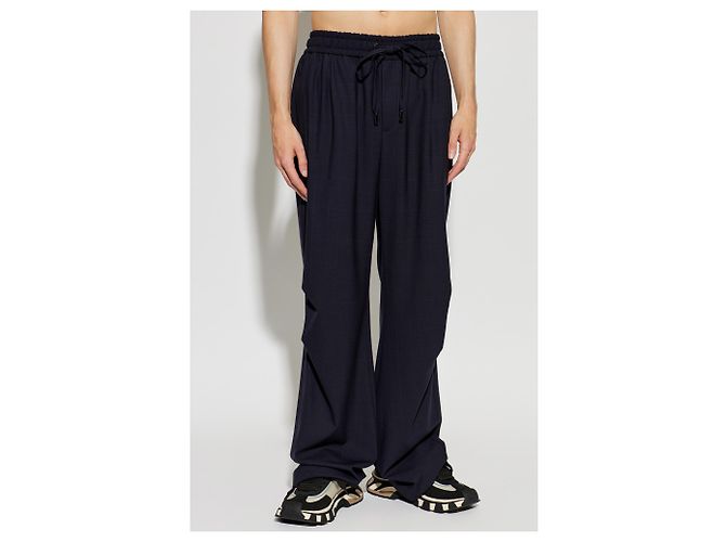 Dolce & Gabbana blue wool wide leg trousers - view 3