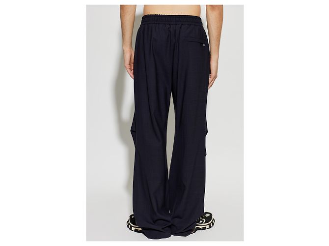 Dolce & Gabbana blue wool wide leg trousers - view 4