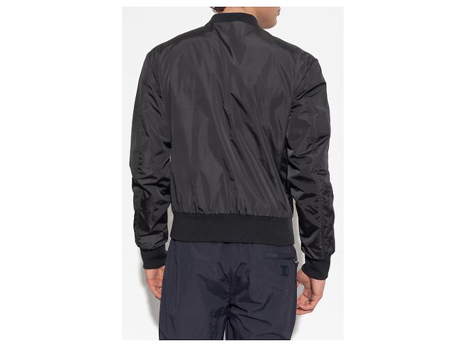 Dolce & Gabbana Logo Bomber Jacket Black Polyamide - view 3