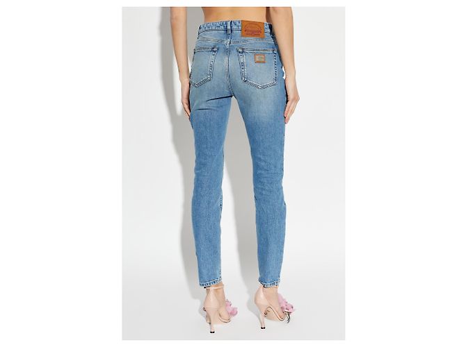 Jeans Skinny Dolce & Gabbana blu in cotone - vista 3