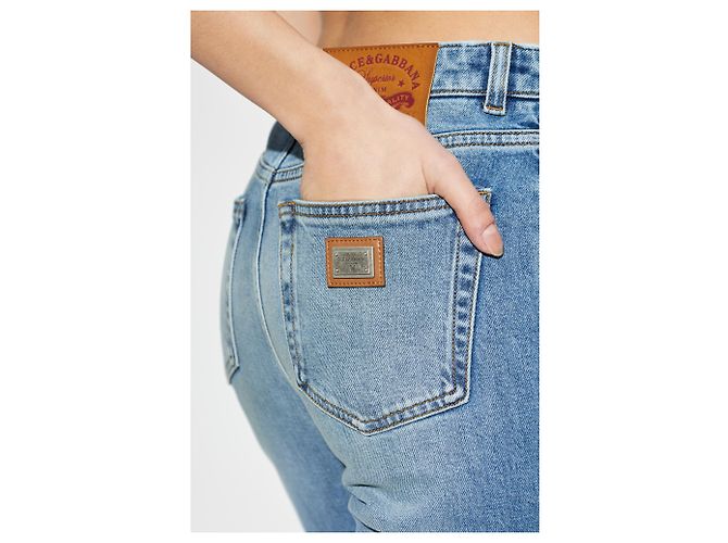 Jeans Skinny Dolce & Gabbana blu in cotone - vista 4
