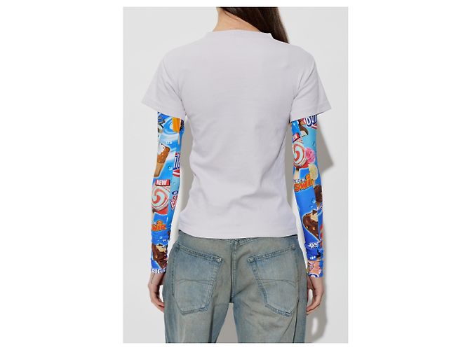 T-shirt a maniche lunghe Balenciaga Multicolore - vista 3