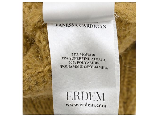 Erdem Vanessa Cardigan aus Mohair in Olivgrün - Ansicht 7