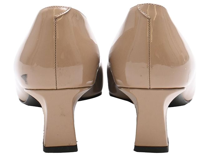 Roger Vivier Trompette Pumps aus beigem Lackleder - Ansicht 3