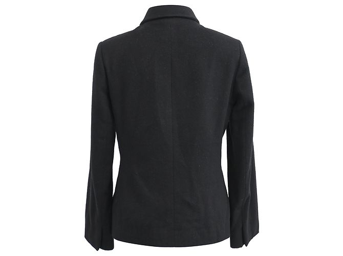 Jil Sander Collared Jacket in Black Cashmere - view 3