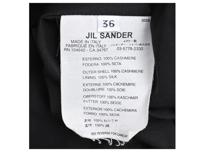 Jil Sander Collared Jacket in Black Cashmere - view 6
