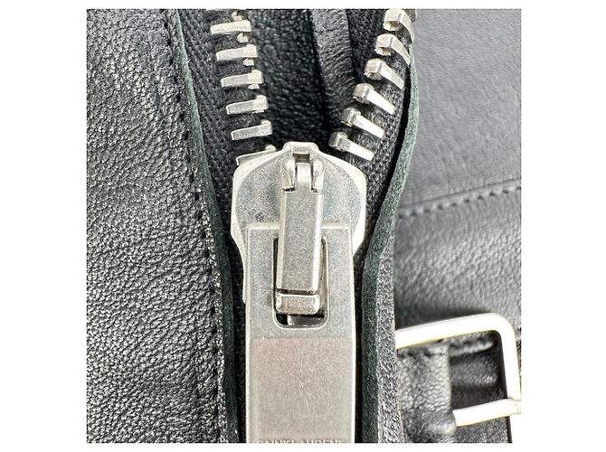 Autre Marque Minifalda Saint Laurent en cuero negro - vista 5