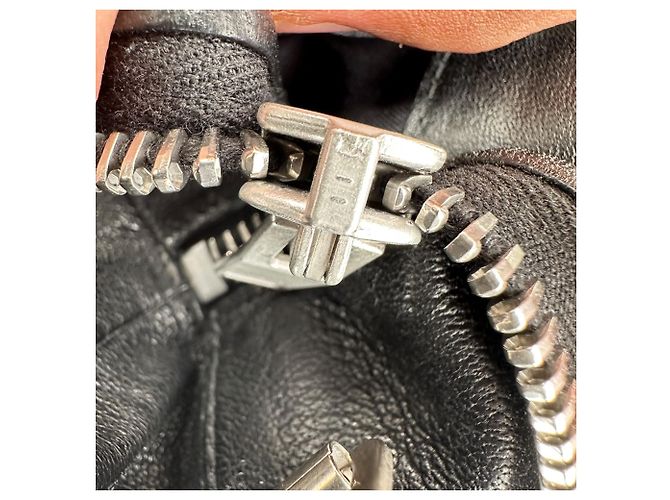 Autre Marque Minifalda Saint Laurent en cuero negro - vista 6