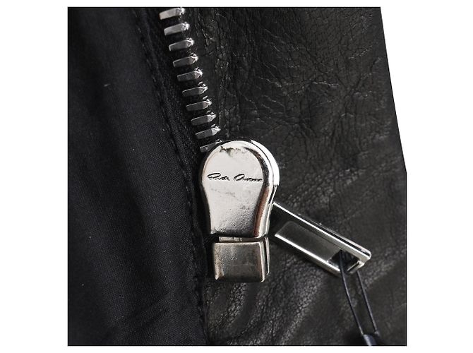 Giacca Biker Naska Rick Owens in pelle nera - vista 11