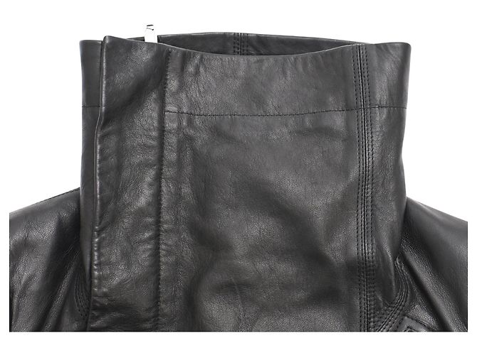 Giacca Biker Naska Rick Owens in pelle nera - vista 5