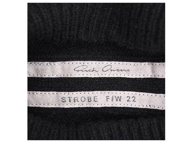 Sweater Tec Rick Owens em cashmere preto - vista 4