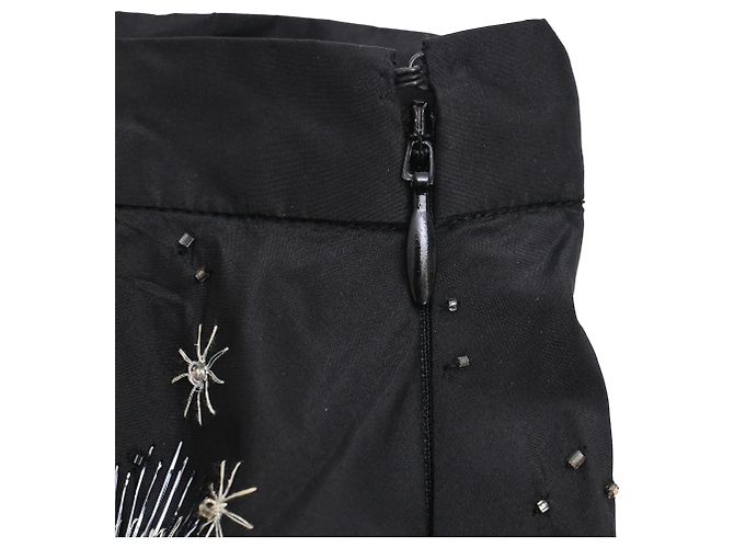 Falda midi estampada Christian Dior en seda negra - vista 6